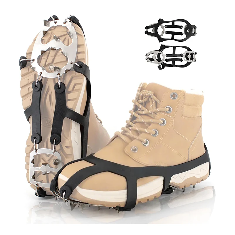 18 Stainless Steel Spikes Anti-Slip Traction Cleats