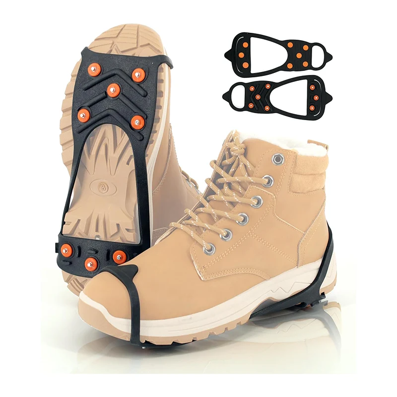 8 Stainless Steel Spikes Anti-Slip Lightweight Traction Cleats
