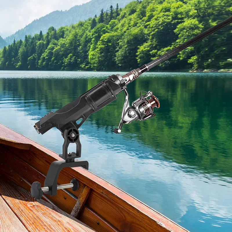 Fishing Pole Rod Holder with 360 Degree Adjustable