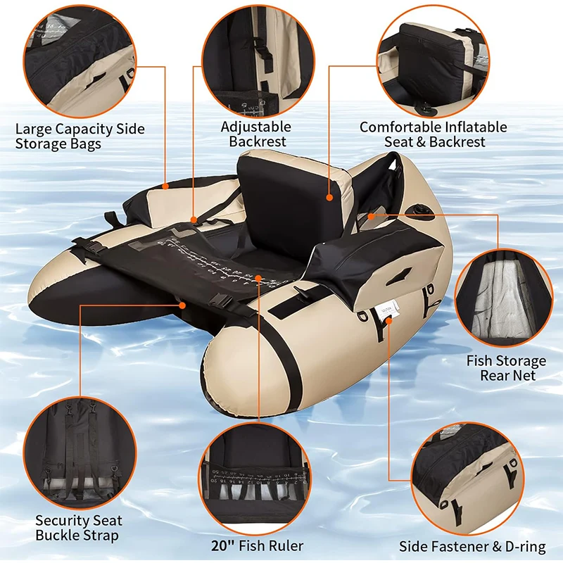 Float Tube Inflatable Fishing Belly Boat