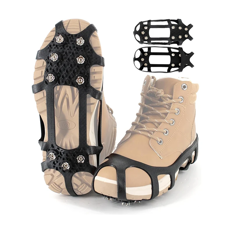 9 Stainless Steel Spikes Non-Slip Traction Cleats